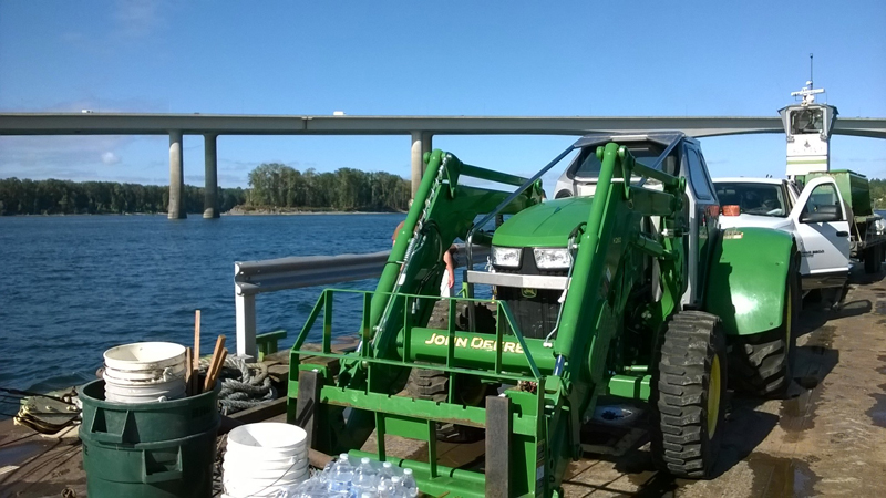 Everything but the kitchen sink had to be shipped across to Government Island.