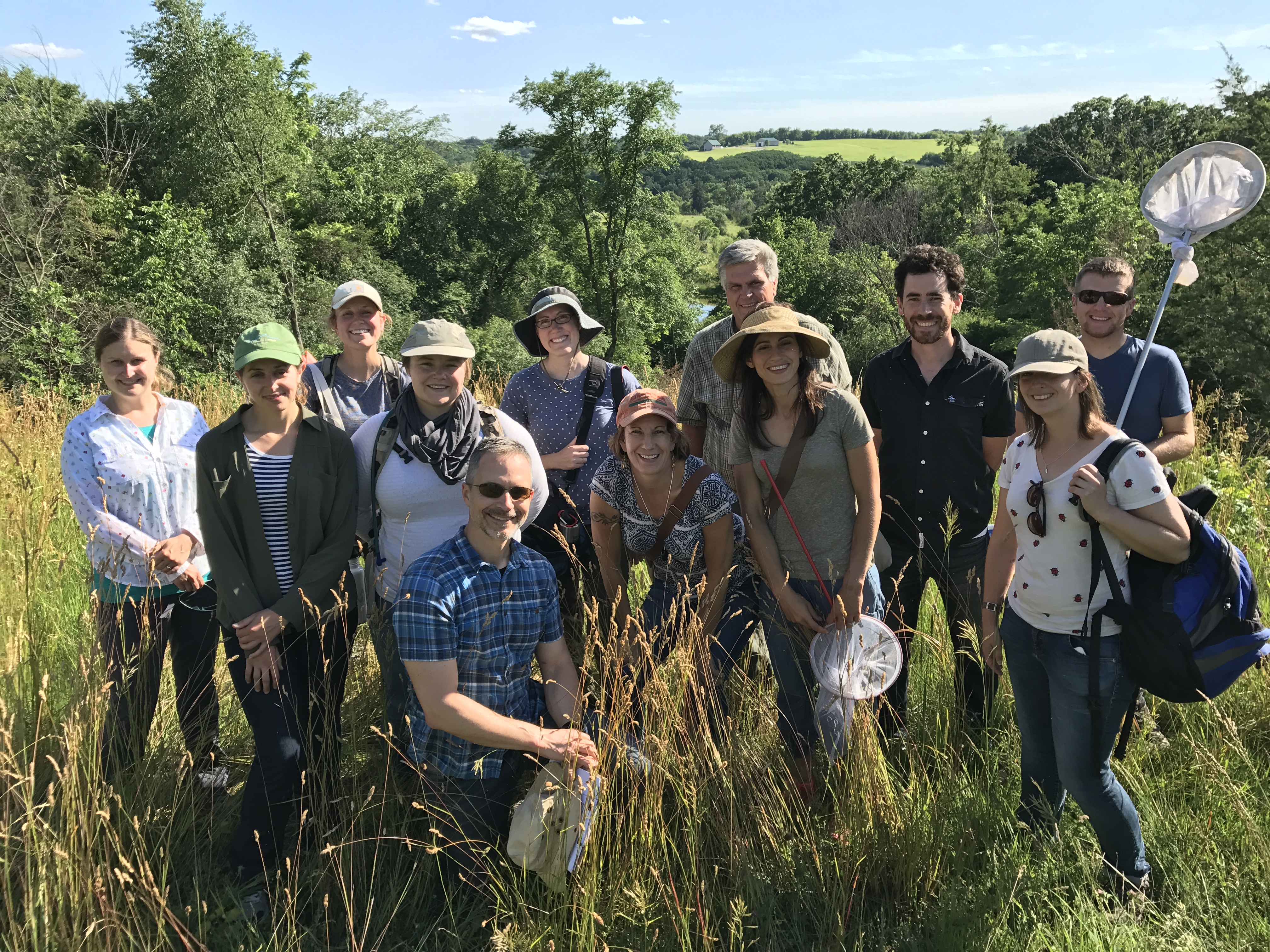 Group photo of pollinator team staff gathered in Minnesota for a training event